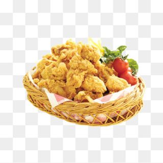一篮美味的鸡米花,免抠元素