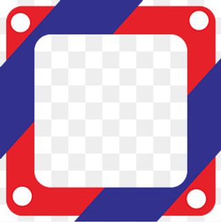 红蓝简洁通用几何二维码边框