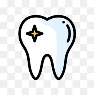 牙齿手绘创意矢量免抠图PNG,免抠元素