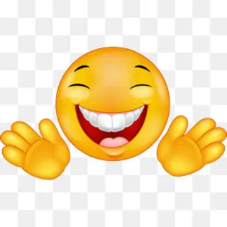 卡通露牙齿开心