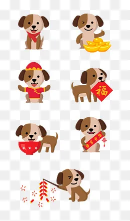 2018狗年吉祥,免抠元素(2500*4232px)psd模版下载