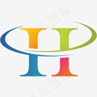 卡通手绘英文字母H,免抠元素艺术字