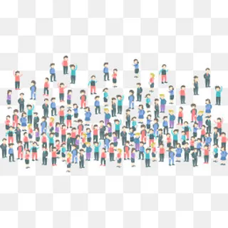 中国人口日密集人群,免抠元素