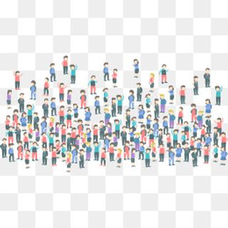 中国人口日密集人群,免抠元素