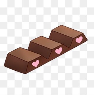 手绘长条形巧克力,免抠元素