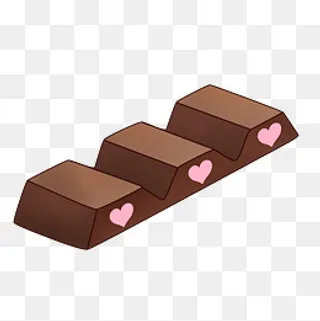 手绘长条形巧克力,免抠元素