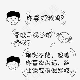 土味情话聊天表情文字菜鸟图库