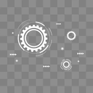 金融科技风炫酷齿轮元素,免抠元素