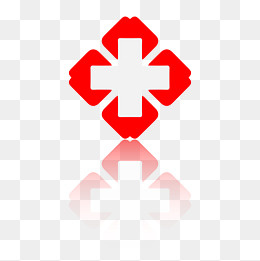 卡通白色红十字矢量,免抠元素