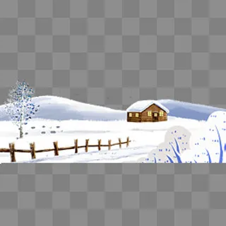 雪屋雪地冬天冬至,免抠元素