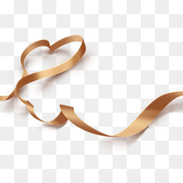 金色漂浮装饰彩带,免抠元素