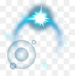 卡通发光的钻石光环免扣图