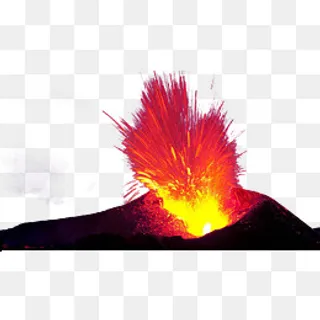 火山喷发png元素,免抠元素