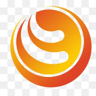 橙黄色不规则图形组合,免抠元素