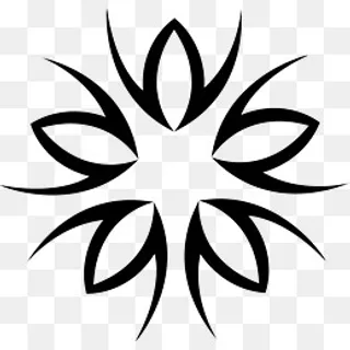 黑色手绘线条装饰图案,免抠元素