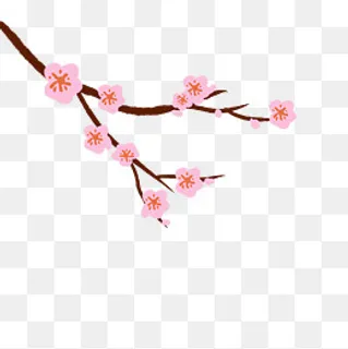 卡通桃花矢量图下载