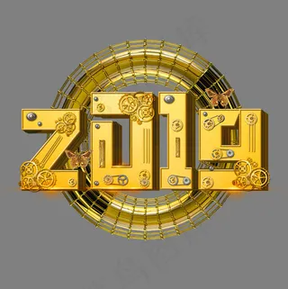 c4d金属色3D2019新年
