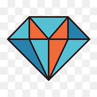 卡通钻石设计图标,免抠元素