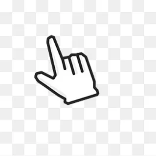 黑白手指手势PNG,免抠元素