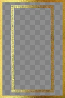 烫金中式边框免抠图,免抠元素