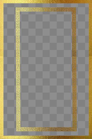 烫金中式边框免抠图,免抠元素