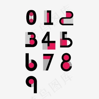 数字0-9创意唯美风素材