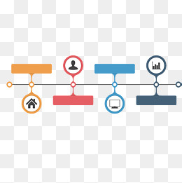 彩色商务流程
