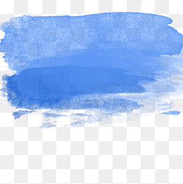 蓝色水彩痕迹效果元素,免抠元素