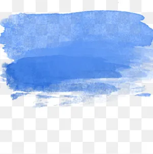 蓝色水彩痕迹效果元素,免抠元素