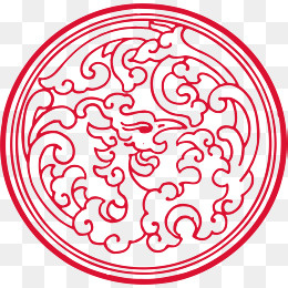 圆形的创新中式花纹,免抠元素
