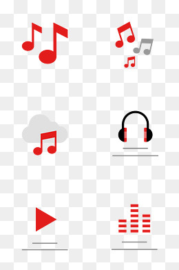 音乐播放相关素材图标,免抠元素