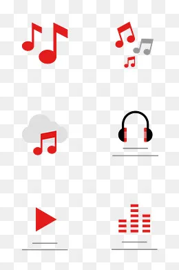 音乐播放相关素材图标,免抠元素(2000*3000px)ai矢量模版下载