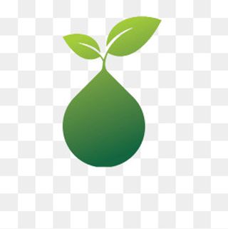 简约的绿色的无毒标志PNG