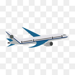 卡通扁平小清新飞机,免抠元素