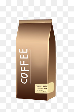 精美咖啡豆袋子插画