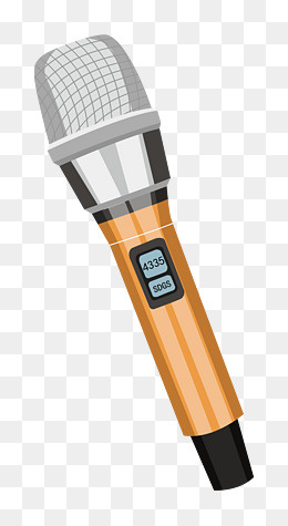 精美话筒手绘插画