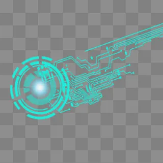 蓝色科技线条创意图案元素,免抠元素