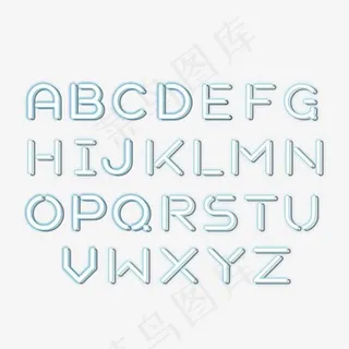 创意卡通霓虹灯字母