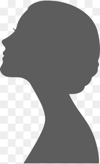 卡通女人头部剪影图