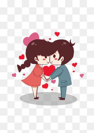 520情人节男女情侣合照贴图,免抠元素