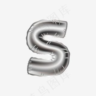 银色创意英文字母