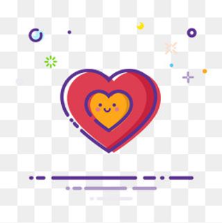 mbe风格爱心图标,免抠元素