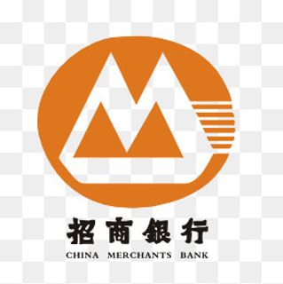 黄色招商银行logo标志,免抠元素