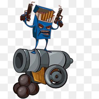 站在坦克上的香烟恶魔,免抠元素