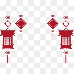 春节红色剪纸灯笼,免抠元素