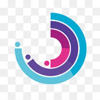 彩色圆环分析,免抠元素