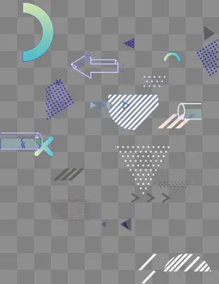 孟菲斯抽象创意图形元素,免抠元素