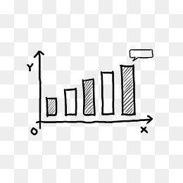 线性增长趋势图Q版简笔手绘线条,免抠元素