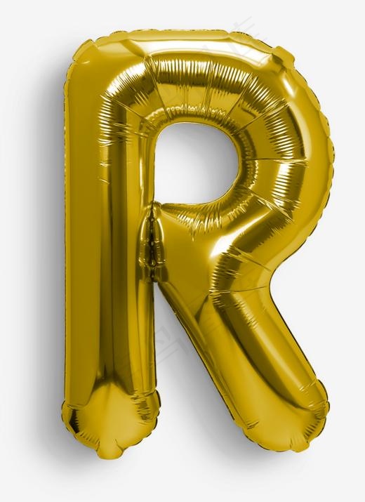 卡通手绘气球字母R(750*1030px)