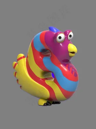 卡通矢量三维动物字母PNG图,免抠元素艺术字